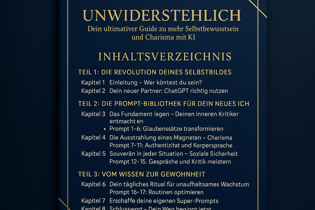 Dein unfairer Vorteil: Charisma und Selbstbewusstsein auf Knopfdruck.